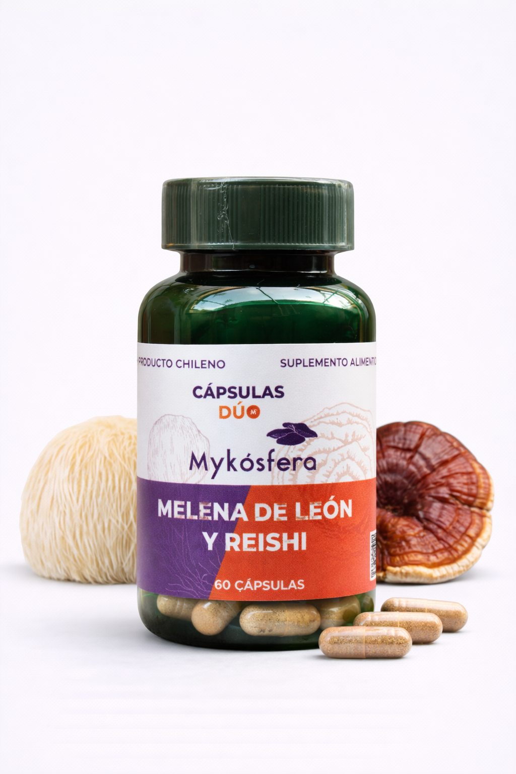 Cápsulas Dúo – Reishi / Melena de León (500mg)