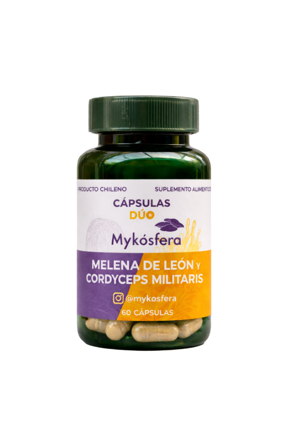 Cápsulas Dúo – Melena de León / Cordyceps militaris (500mg)