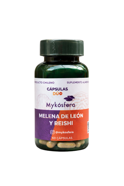Cápsulas Dúo – Reishi / Melena de León (500mg)